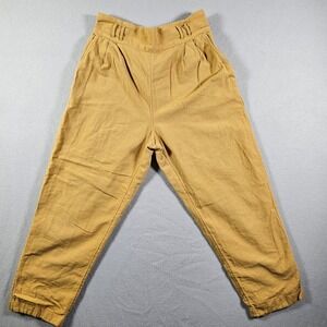 American Eagle‎ High Waisted Pleated Tan Khaki Pants Medium Elastic Waist